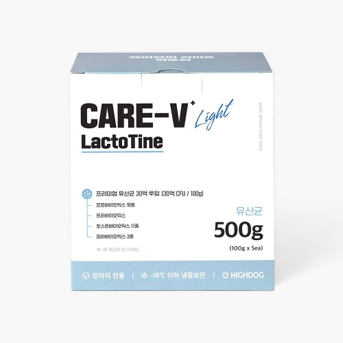[케어브이 라이트] 락토틴 500g 30억 유산균 기능식 사료 - 하이독