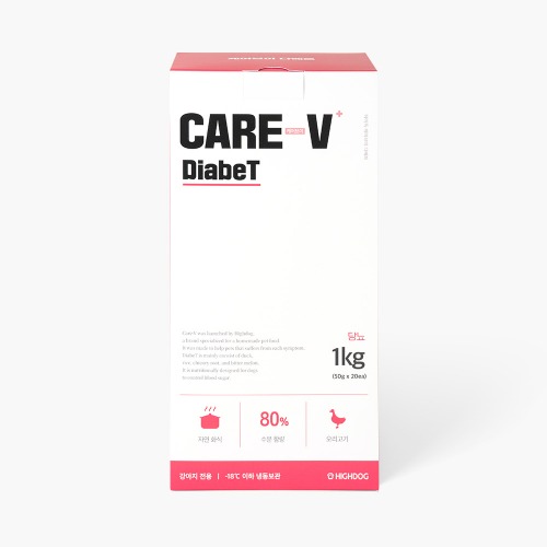 [케어브이] 다베트 1kg 당뇨 저탄수 동물병원 처방식 - 하이독