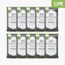 [토빈즈챱] 고양이 화식 살몬 (50g) x 10팩 수분 75% - 하이독
